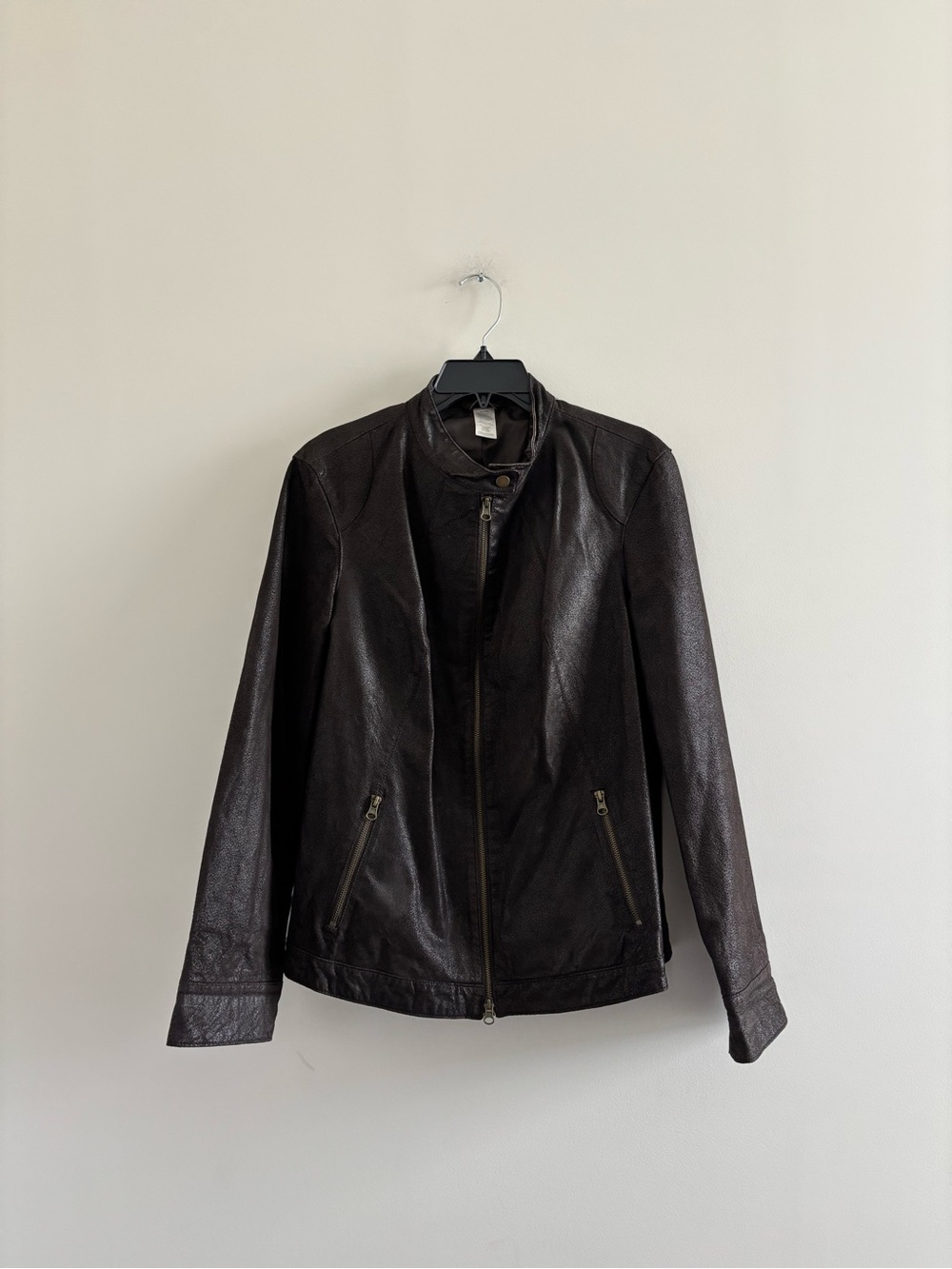 Vintage Avon Leather Motorcycle Jacket Brown Full Zip Womens XL 90s Classic